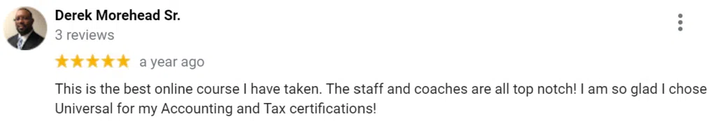 Derek Morehead Sr. 5 Star Review