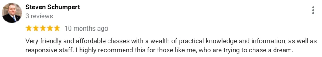 Steven Schumpert 5 Star Review