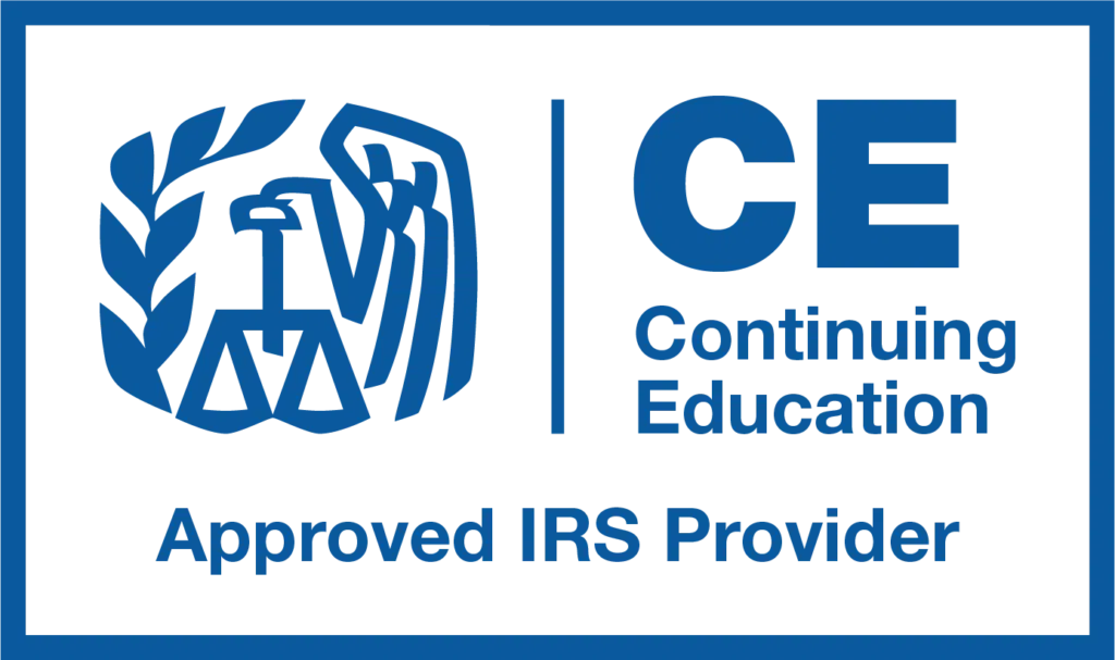 IRS Provider Logo Continuing Education blue PNG file (002)