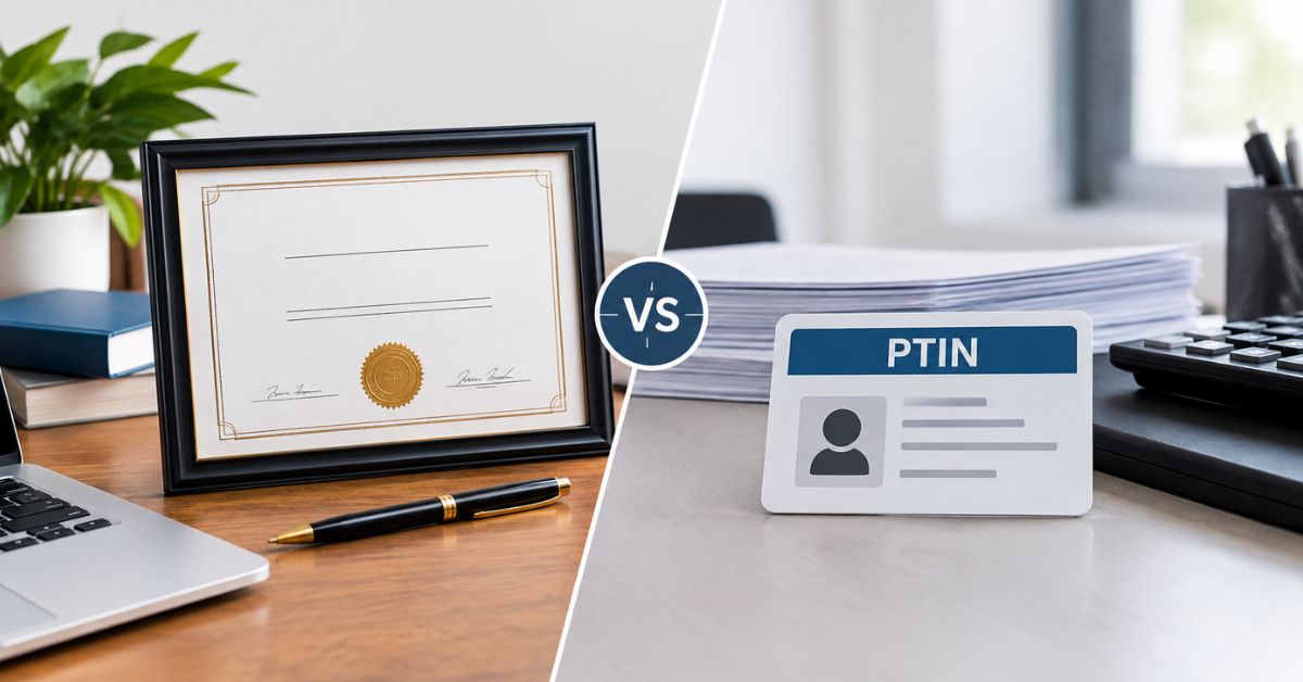 Tax Preparer Certification vs PTIN